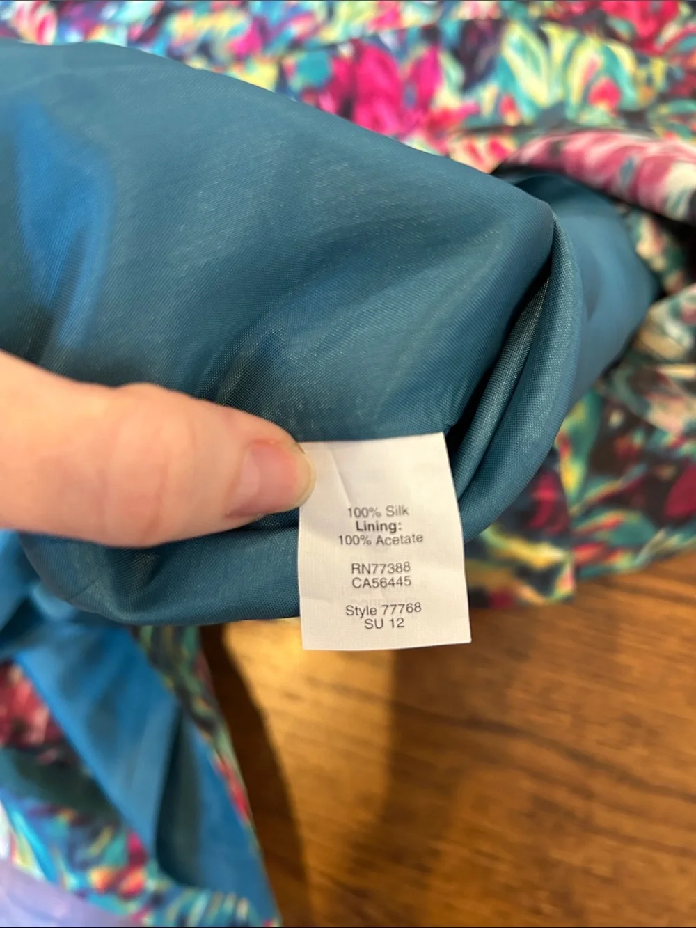 NWT 100% silk J. Crew Collection Green & Pink watercolor dress size 14